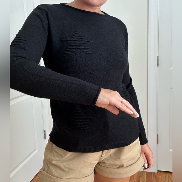 Philosophy Star Pattern Long Sleeve Pullover Sweater - Picture 5 of 8